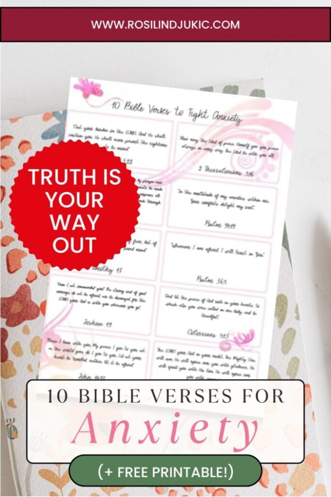 Layout of Bible verses for Anxiety