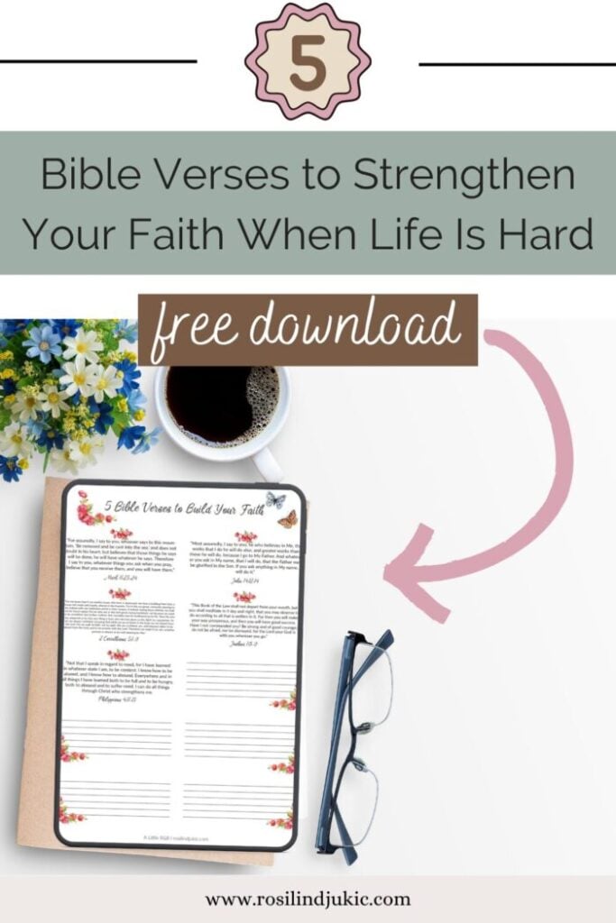 layout of Bible verses to strengthen your faith