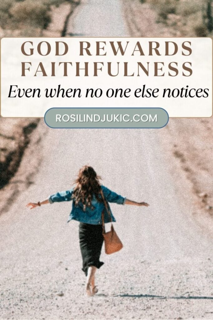 the value of staying faithful - a woman running down a country road