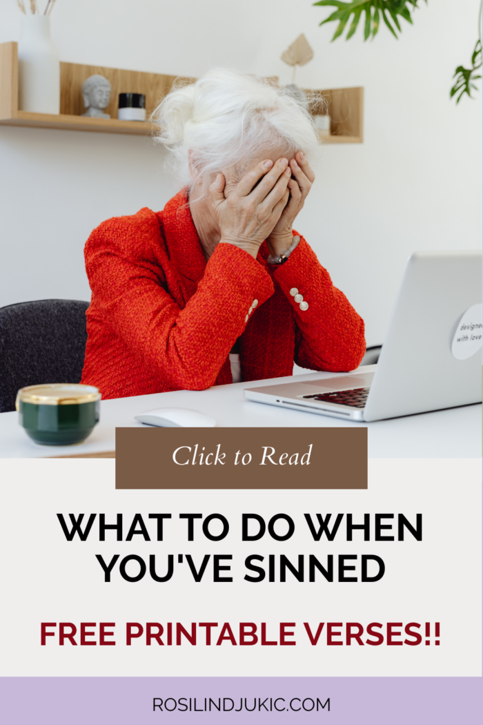 woman with face in her hands wondering what to do when you've sinned